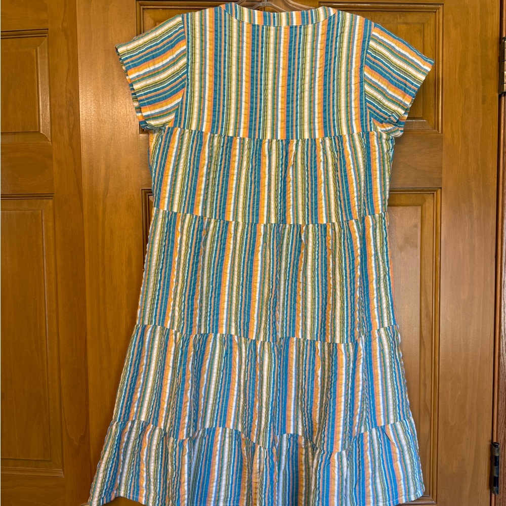 Roller Rabbit Multicolor Striped Tiered Cotton Dress - Picture 2 of 4